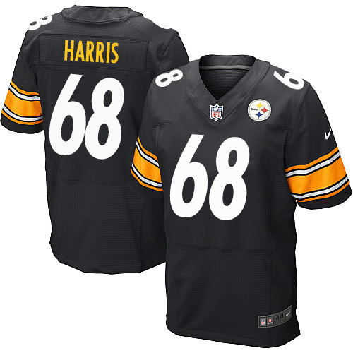 Men's Elite Ryan Harris Nike Jersey Black Home - #68 NFL Pittsburgh Steelers